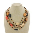 thumbnail image 5 of Bocar Multi Color 5 Layers Wood Beads Strand Statement Necklace for Women Chunky Collar (N0019_Black_mix), 5 of 6