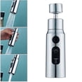thumbnail image 2 of Kitchen Faucet Extender Aerator Splash Proof Spout 3 Function Kitchen Tap Spray Head Attachment 360, 2 of 4