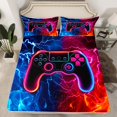thumbnail image 7 of Castle Fairy Teens Abstract Gamepads 3pcs Twin Sheet Sets,Gradient Lightning Twin Fitted Sheet,Video Game Breathable Flat Sheet,Luxury Bedroom Decor, 7 of 7