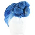 thumbnail image 3 of YUEHAO Scarf Women Scarf Fashion Knot Hat Cap Tie Dye Multifunction Turban Printed Scarf Blue, 3 of 4