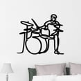 thumbnail image 5 of Handmadetneonsign Drummer Line Art Wall Sign, Music InstrumentMetal Sign Wall Decor,Entertainment Metal Decor, 5 of 5