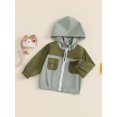 thumbnail image 3 of Suealasg Toddler Boys Hoodies Jacket Little Boys Long Sleeve Contrast Color Zip Up Hooded Coat 12M 18M 24M 3T 4T Kids Boys Lightweight Fall Winter Outerwear Clothes, 3 of 7