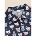 thumbnail image 5 of Arvbitana 1T 2T 3T 4T 5T 6T 4th of July Toddler Boy Clothes Print Lapel Button Up Short Sleeve T-Shirt Top Summer Independence Day Clothes, 5 of 7