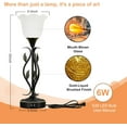 thumbnail image 5 of Table Lamp,Bedside Lamps Set of 2, Table Lamp with USB Port 3 Way Dimmable Touch lamp Torchiere Nightstand Lamps with Rustic Vines Leaf and Glass Flower Shade lamp for Bedroom, Living Room, Office, 5 of 10