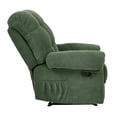 thumbnail image 6 of QuzyAor 38.6" Overstuffed Manual Recliner Chair, Soft Fabric Lounge Chair with Padded Footrest & Ergonomic Support for Living Room Bedroom Home Theater, Green, 6 of 10