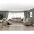 thumbnail image 2 of Lexicon Hancock Leather Power Double Reclining Sofa in Latte, 2 of 7