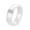 White, variant on Unisex Ceramic 6MM Simple Rectangle Cut Crystal Micro-Pave Zircon Inlay Plain Ring Wedding Band White Size 7