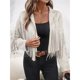 thumbnail image 4 of Chaquetas de Mujer de Piel Sintética de Ante con Flecos y Forro. Abrigos Cortos con Flecos. Imprescindibles de de Otoño. Beige M, 4 of 10