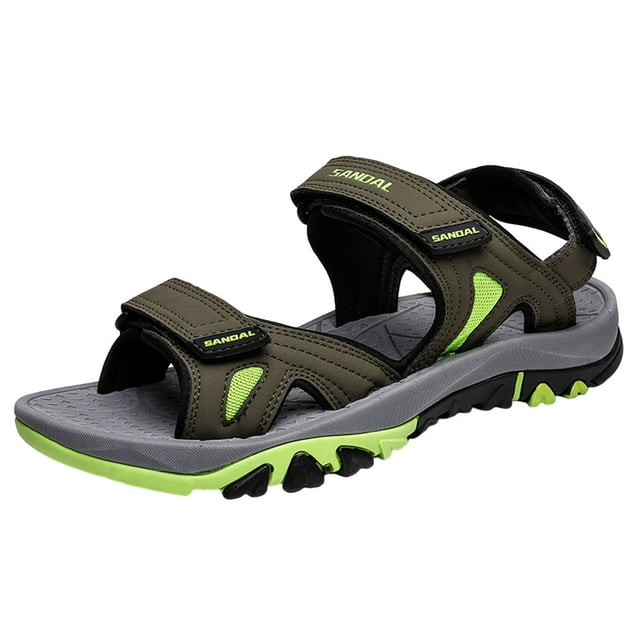 Dsscvnef Men's Beach Summer Sandals Outdoor Sports Two Way Comfortable Lightweight Breathable Durable