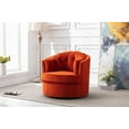 thumbnail image 2 of CAROCC Modern Akili Swivel Accent Chair Barrel Chair for Home Living Room Modern Leisure Chair Orange, 2 of 6