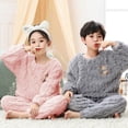 thumbnail image 3 of Conjunto de pijamas de franela para Niños y Niñas Grandes, ropa de dormir de manga larga y cálida, con bonito Animal, para Otoño e Invierno, 3 of 4