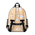 thumbnail image 3 of Cat Head Beige Pattern Cute School Backpack Bag for School with Padded Back and Adjustable Shoulder Straps 15.25"x11.5"x5.25", 3 of 5