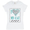 thumbnail image 1 of Tee Hunt I Love My Cat T-Shirt Purr & Meow Active Furry Playful Companion Women's T-Shirt Grey, 1 of 5