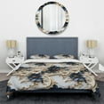 thumbnail image 3 of Designart "Marbled Pattern With Opulent Victorian Flair III" White Marble Bedding Covert Set - Glam Bed Set With 1 Sham, 3 of 5