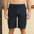 thumbnail image 3 of Mowujeit Men's Quick Dry Swim Trunks with Liner Summer Beach Shorts Navy Blue S-4XL, 3 of 8
