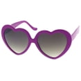 thumbnail image 3 of zeroUV Female Women's Oversize Gradient Lens Heart Sunglasses 56mm (Purple / Lavender) - 56mm, 3 of 4