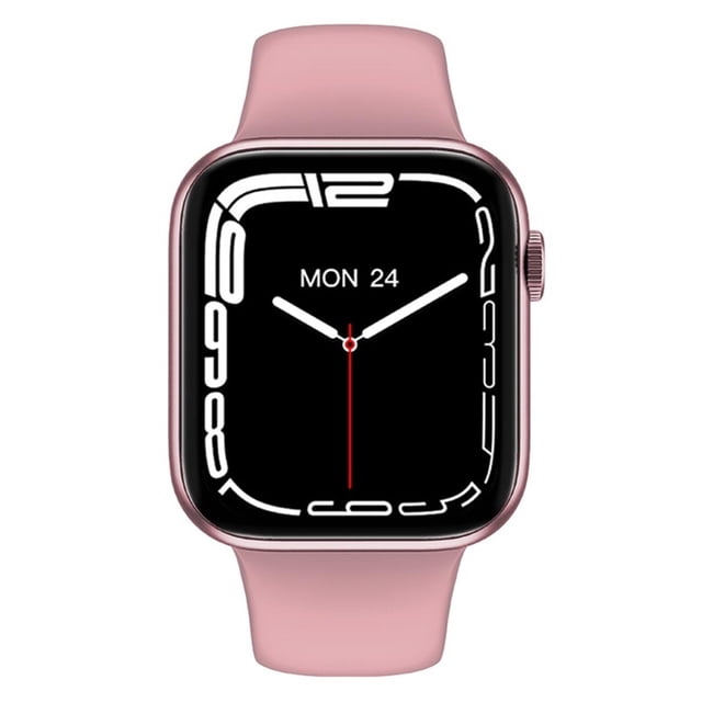 Reloj Inteligente Hw57 Pro Fralugio Serie 7 Nfc Rosa Lujo
