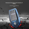 thumbnail image 4 of Funda para llave de BMW con pantalla LCD 740li/730, carcasa 530Le, pantalla táctil, botón Gt, sistema 6/x7, bolsa con textura de cuero para coche, 4 of 4
