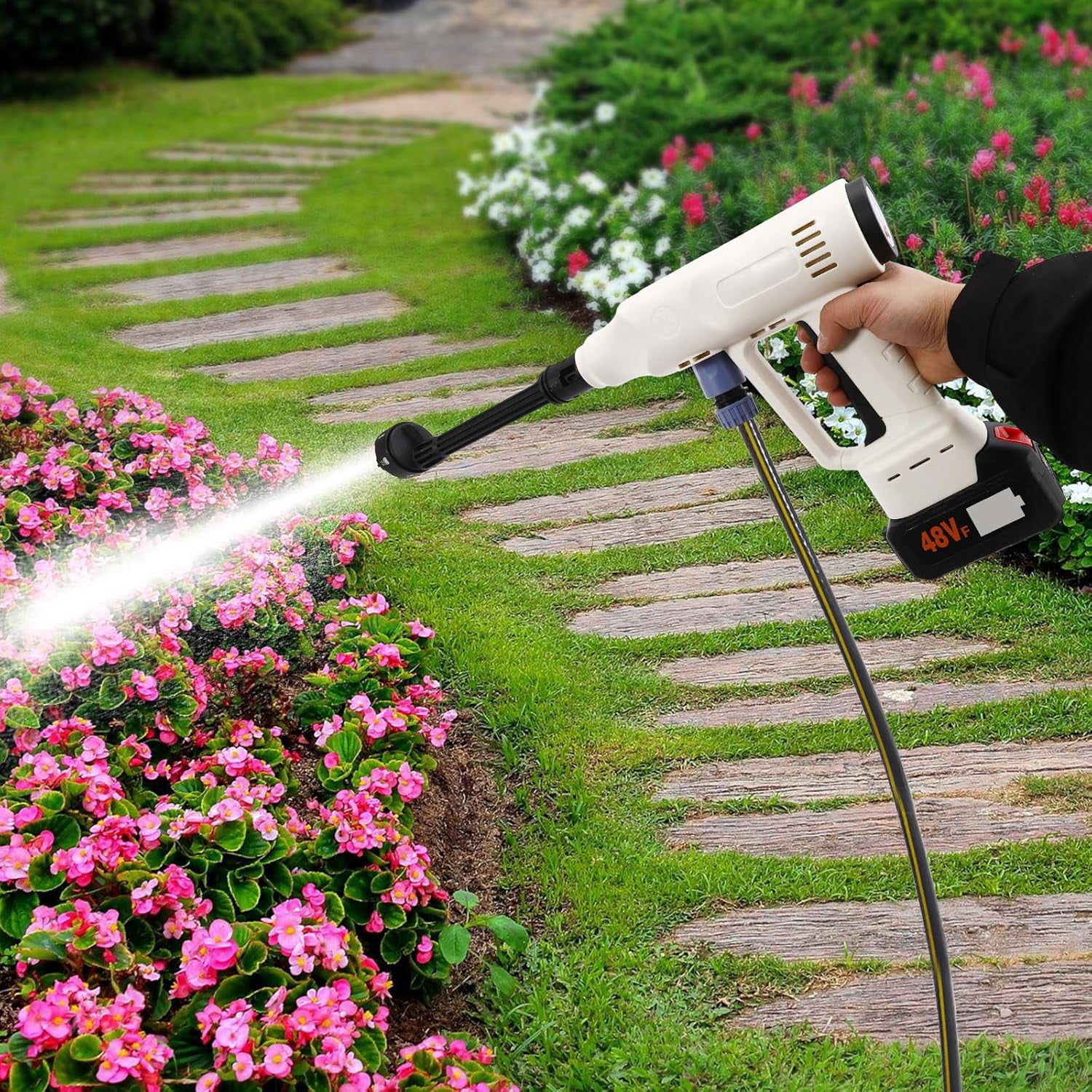 Cordless Pressure Washer,Handheld Electric Pressure Washer 3 Speed Pressure Washer Rechargeable Battery Washer Gun Water Guns for Car Home Garden Wash