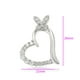 thumbnail image 2 of Collar y Dije p/ Dama Corazón Mariposa Swarovski Oro 14K Lam blanco Unitalla, 2 of 6