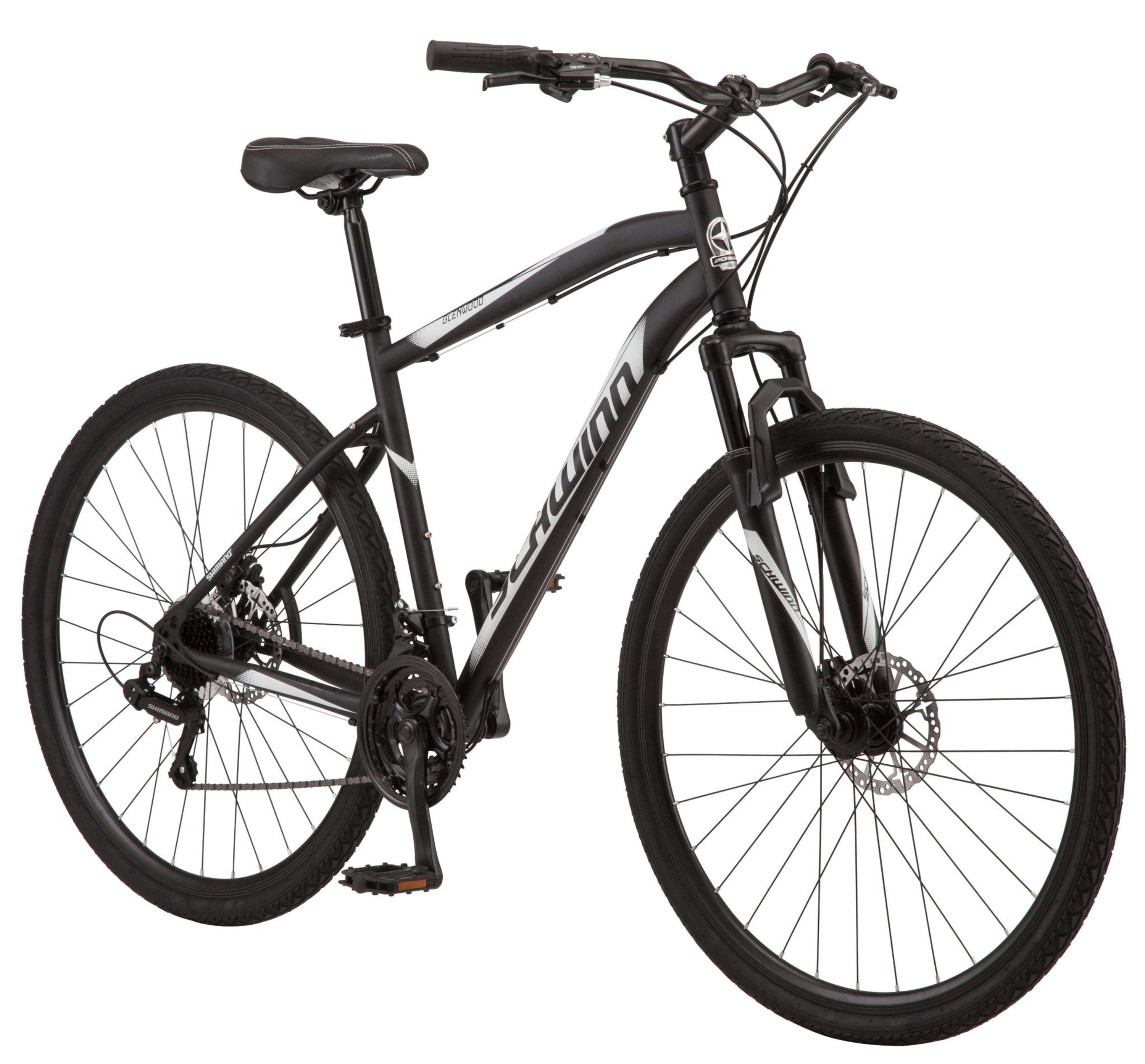 Schwinn 700c Glenwood Mens Hybrid Bike, Black, 21 Speeds