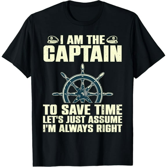 Cool Captain Art For Men Women Boat First Mate Ship Boating T-Shirt