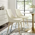 thumbnail image 2 of Modway Amplify 18" Sled Base Performance Velvet Dining Side Chair in Gold/Gray, 2 of 10
