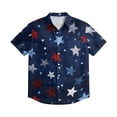 thumbnail image 5 of Hogleaql Men's 250 Anniversary Usa Shirts 4th Of July American Flag Graphic Short Sleeve Patriotic Shirts Collared Button Trendy Summer Beach Workout Outfits Navy 3XL, 5 of 6