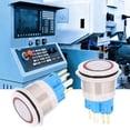 thumbnail image 3 of Interruptor de botón Jadeshay 2 piezas AC220V 22 mm Inoxidable 6 pines IP65, 3 of 8