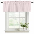 thumbnail image 2 of Farmhouse Pink White Striped Valances for Windows, Decorative Rod Pocket Window Valance Curtains, Modern Stripes Short Curtain Drapes for Kitchen/Bathroom/Living Room, 2 Panels, 42" W x 12" L, 2 of 8