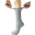 thumbnail image 4 of 3 Pairs Women's Slouch Socks-Cotton Blend Scrunch Crew Socks, Retro 80s Style Thigh High Boot Socks for Casual Wear, 4 of 5