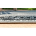 thumbnail image 5 of Unique Loom Outdoor Border Collection Area Rug - Greek Key (2' x 6' 1" Runner Gray/Black), 5 of 7