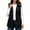 Black, variant on Women Sleeveless Casual Vest Lightweight Drawstring Jackets with Pockets