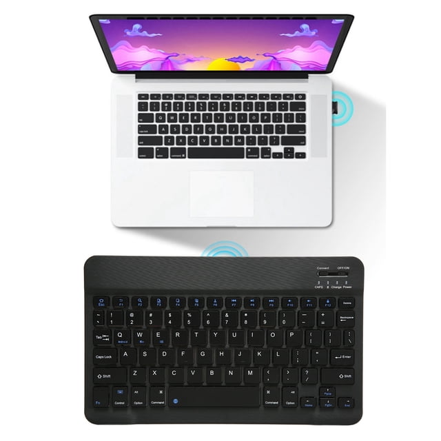 Mini Keyboard, 78 Key Slim Portable Rechargeable Keyboard with Multiple Shortcut Keys, Scissor Structure, Widely Compatible for Phone Tablet and PC