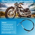 thumbnail image 2 of Cable de Embrague de 180cm/70.87" para Harley Davidson Sportster XL883 XL1200 XL 883 1200 1986-2013 para Modelos Harley Sportster 2004-2020 Cable de Embrague Extendible de Acero Inoxidable, 2 of 7