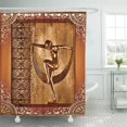 thumbnail image 1 of Cortina de Ducha Retro Vintage ABPHQTO Marrón 160x180 cm, 1 of 1