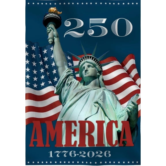 America 250th Anniversary Statue of Liberty Metal Tin Sign Patriotic Wall Art for Man Cave Garage Home Decor 8 x 12 Inch