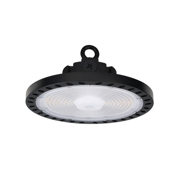 LED Round UFO High Bay (Ash GSR ) 200W-220W-240W CCT Tunable (3500K-4000K-5000K) Clear Black Dimmable ZSR 277V-480V DLC Prem (MES)