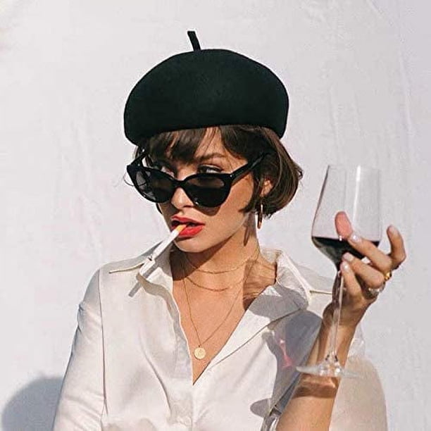 French Beret Hat Fashion Print Lightweight Winter Warm  display picture 3