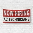 thumbnail image 4 of Now Hiring AC Technicians 13 oz Heavy Duty Vinyl Banner AC Technician Jobs Available Help Wanted Sign for Business Advertising Indoor/Outdoor Single-Sided with Metal Grommets (1.5x5 ft, Wh & Re & Bk), 4 of 6