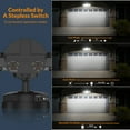 thumbnail image 6 of LEPOWER LED Solar Security Lights, Motion Sensor Light, 1600LM, 5500K, IP65 Waterproof, 3 Adjustable Heads for Yard, Garage, Black, 6 of 8