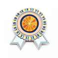 thumbnail image 1 of O alfabeto naranja lindo patron Insignia broche Medalla ganadora, 1 of 3