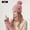 Pink, variant on Women's Winter Knit Hat Scarf Gloves Set - Alpaca Wool Thermal 3-Piece Accessories for Cold Weather