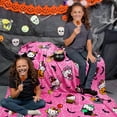 thumbnail image 5 of Pink Halloween Blanket Gifts for Women Girls Kids, Cute Hello Kitty Throw Blankets, 5 of 7