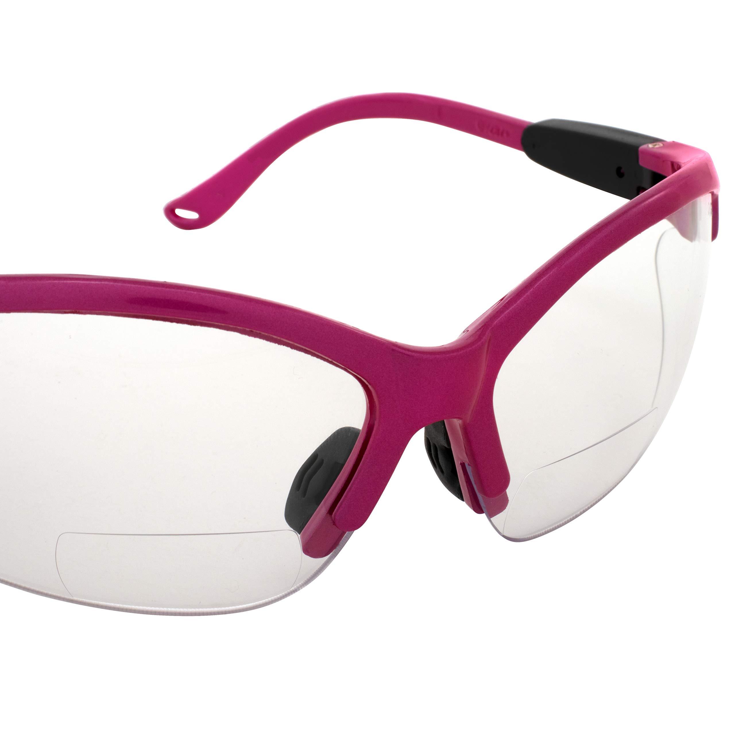 Safety Cougar Safety Glasses With Pink 1.5 Clear Lens