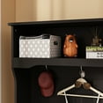 thumbnail image 5 of WIAWG Hall Tree with Storage Bench, 3-in-1 Entryway Coat Rack with 4 Hooks, Coat Hanger, Storage Cube for Entrance Hallway, Black, 5 of 6