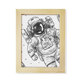 thumbnail image 1 of Universo monstruo extraterrestre astronauta Escritorio de madera Arte Pintura 6x8 pulgadas marco de foto foto, 1 of 4