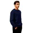 thumbnail image 4 of Men's Sherpa Lined Crewneck Sweatshirts Fleece Pullover Casual Basic Thermal Shirts Winter Clothes, 4 of 4