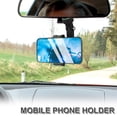 thumbnail image 2 of EASTIN Car Rearview Mirror Cell Phone Holder 360° Rotating Phone Mount  Rearview Phone Support Bracket Adjustable Phone GPS Holder Fit, 2 of 9
