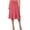 Watermelon Red, variant on Womens Summer Tops Skirt Women Solid Lightweight Flare Midi Comfort Fit Pull On Closure for Everyday Wear Watermelon Red XXL